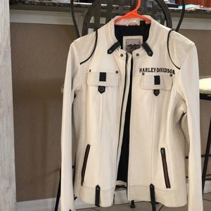 Women’s Harley Davidson lamb skin leather jacket.